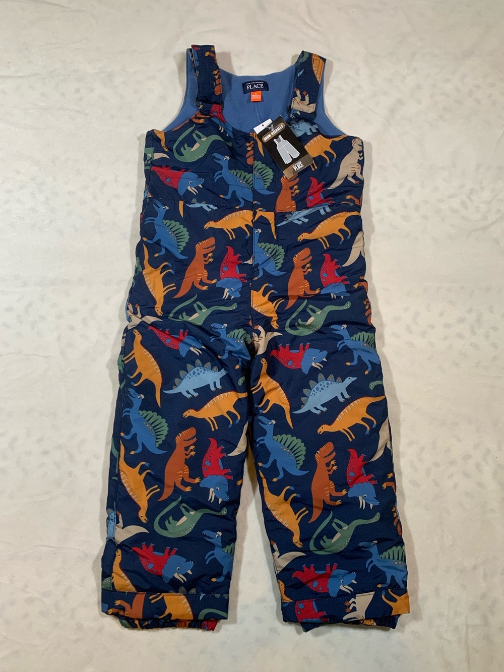 🦕 The Children's Place Dinosaur Print Snow Bibs 4T